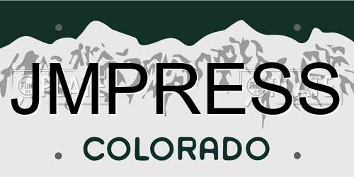 JMPRESS Colorado License Plate