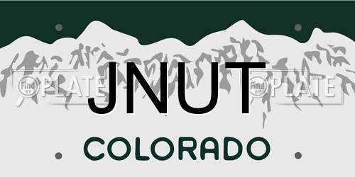 JNUT Colorado License Plate