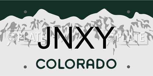 JNXY Colorado License Plate