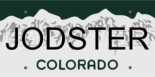 JODSTER Colorado License Plate