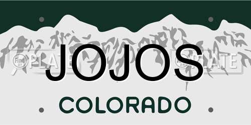 JOJOS Colorado License Plate