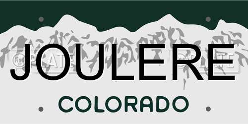 JOULERE Colorado License Plate