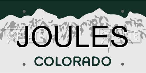 JOULES Colorado License Plate