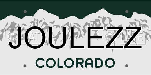 JOULEZZ Colorado License Plate