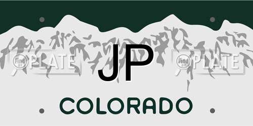 JP Colorado License Plate