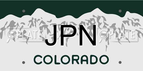JPN Colorado License Plate
