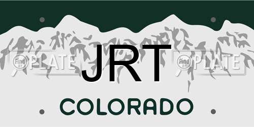 JRT Colorado License Plate