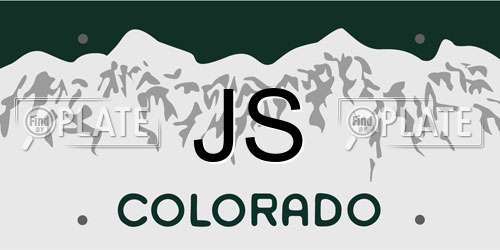 JS Colorado License Plate