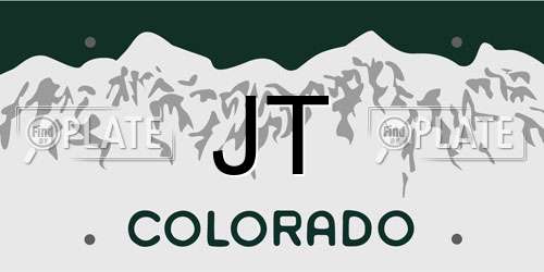 JT Colorado License Plate