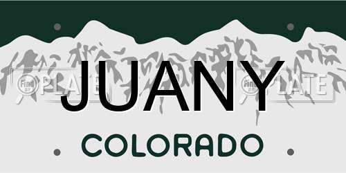 JUANY Colorado License Plate