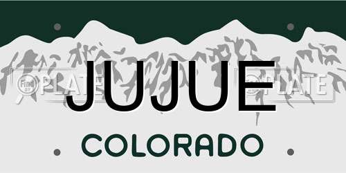 JUJUE Colorado License Plate
