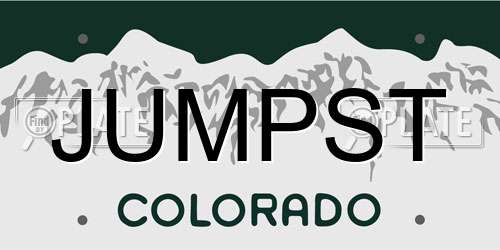 JUMPST Colorado License Plate