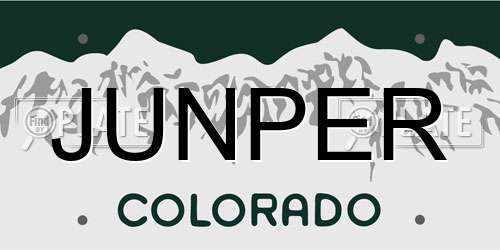 JUNPER Colorado License Plate