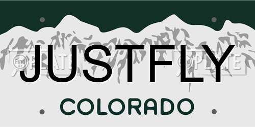 JUSTFLY Colorado License Plate