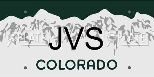 JVS Colorado License Plate