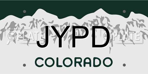 JYPD Colorado License Plate