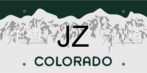 JZ Colorado License Plate