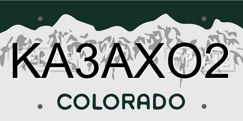 KA3AXO2 Colorado License Plate