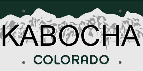KABOCHA Colorado License Plate