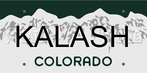 KALASH Colorado License Plate