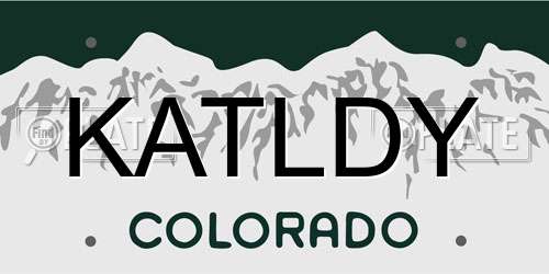 KATLDY Colorado License Plate