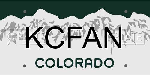 KCFAN Colorado License Plate