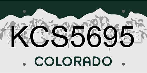 KCS5695 Colorado License Plate