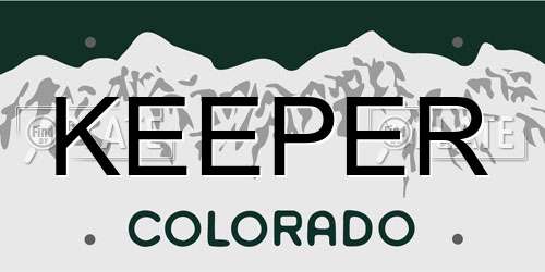KEEPER Colorado License Plate