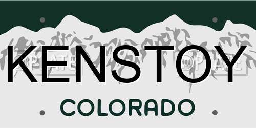 KENSTOY Colorado License Plate