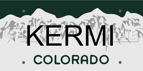 KERMI Colorado License Plate