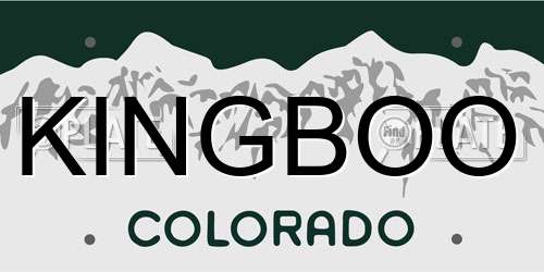 KINGBOO Colorado License Plate