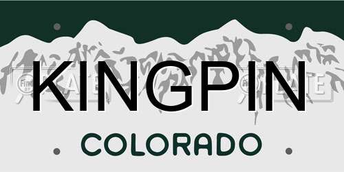 KINGPIN Colorado License Plate