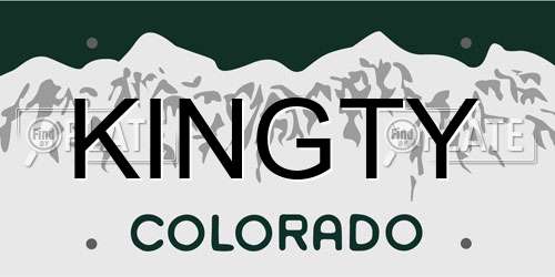 KINGTY Colorado License Plate