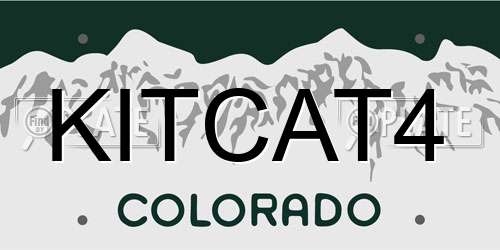KITCAT4 Colorado License Plate
