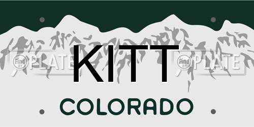 KITT Colorado License Plate