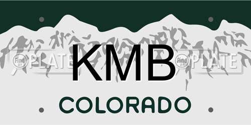 KMB Colorado License Plate