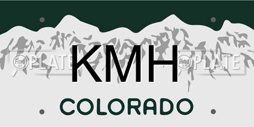 KMH Colorado License Plate