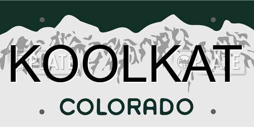 KOOLKAT Colorado License Plate