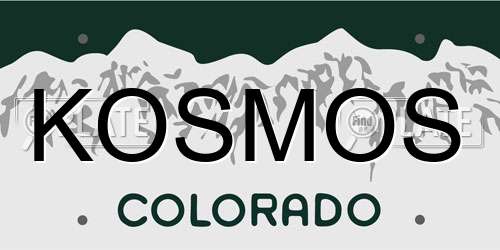 KOSMOS Colorado License Plate