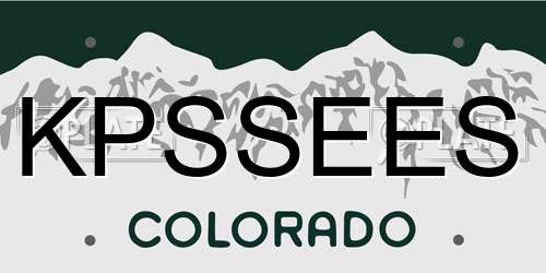 KPSSEES Colorado License Plate