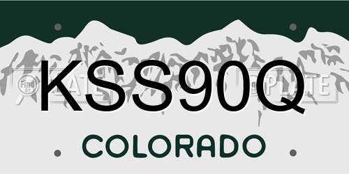 KSS90Q Colorado License Plate