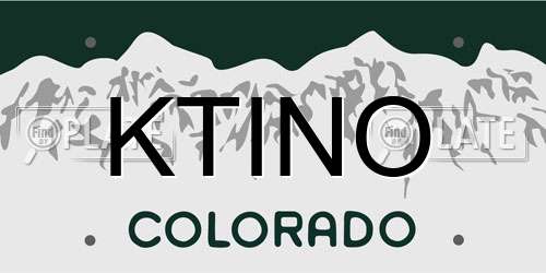 KTINO Colorado License Plate