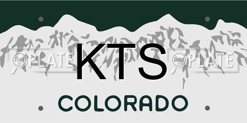 KTS Colorado License Plate