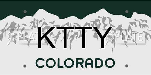 KTTY Colorado License Plate