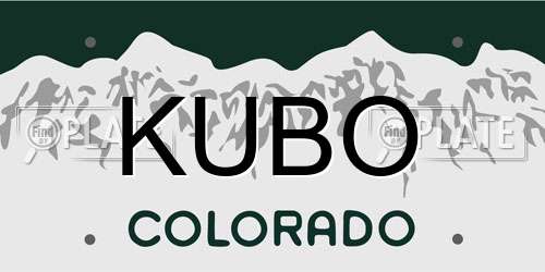 KUBO Colorado License Plate