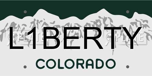 L1BERTY Colorado License Plate
