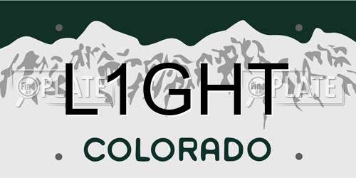 L1GHT Colorado License Plate