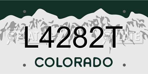 L4282T Colorado License Plate