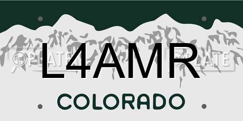 L4AMR Colorado License Plate