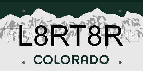 L8RT8R Colorado License Plate